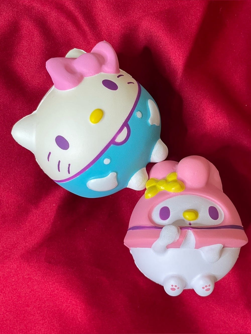 SANRIO HELLO KITTY & MY MELODY SQUISHY FOAM TOYS SET